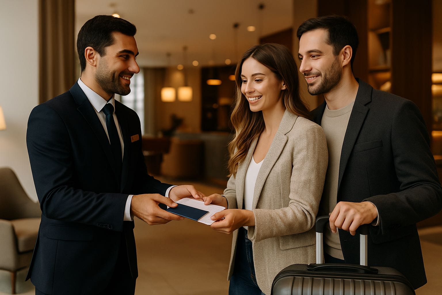 About Us - Greeting at a hotel